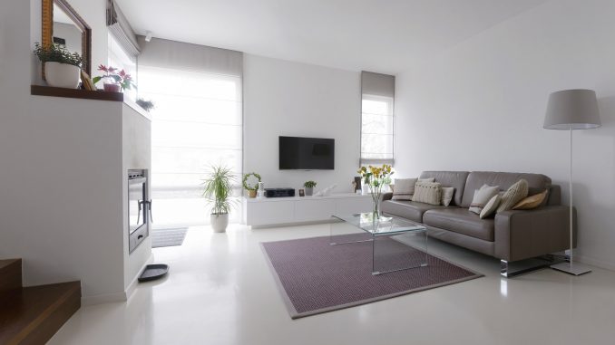 Farbkombinationen Wand Wohnzimmer Blaue Und Weiße Tapete